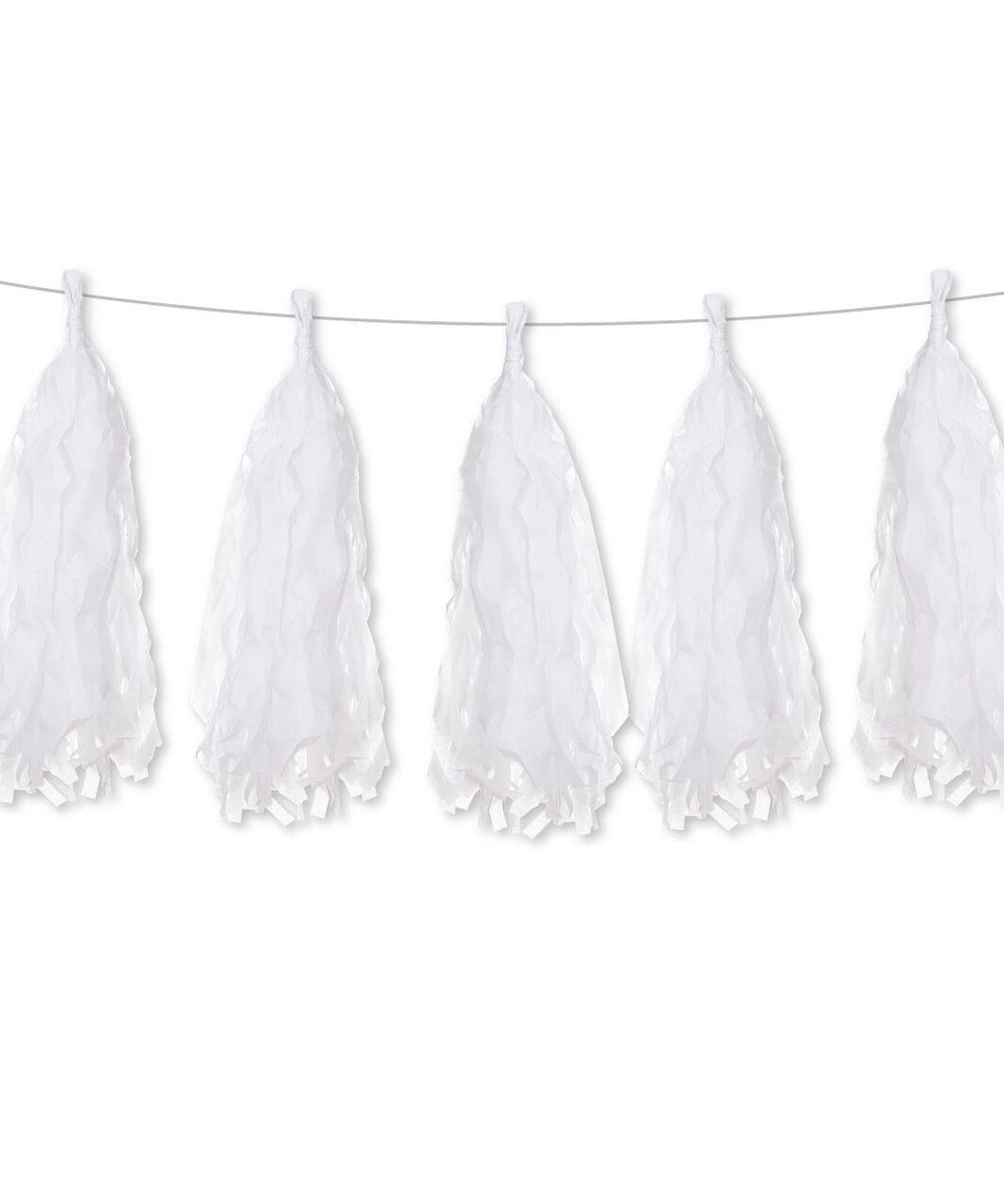 Colorful Tissue Tassel Paper Tassel Garland Metallic Foil Tassel Garland for Birthday Wedding Party Paper