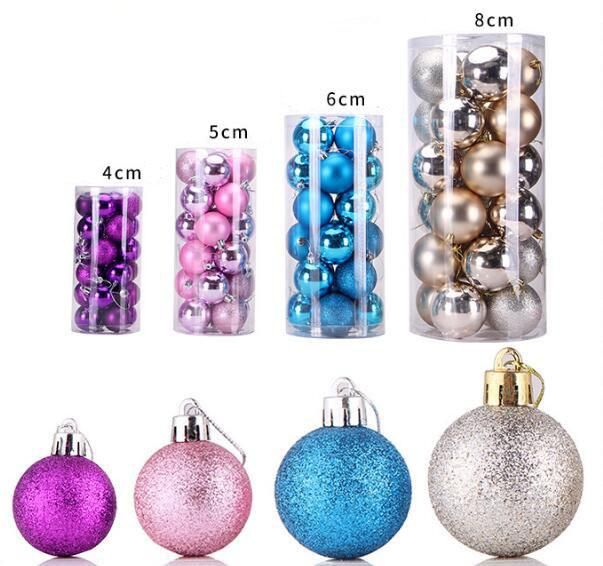 R2cm/3cm/4cm/6cm/8cm/10cm Colored Decorative Plastic Christmas Ball