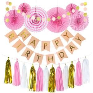 Umiss Paper Birthday Banner Garland Party Decorations for Factory OEM