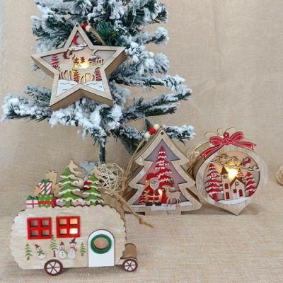 Wooden Embellishments Hanging Christmas