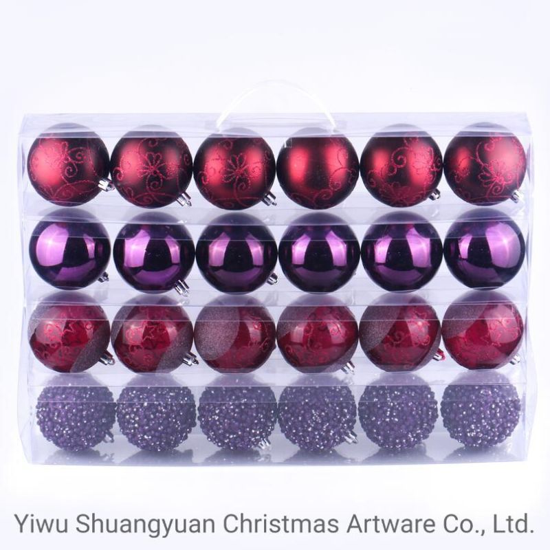 24PC 80mm Christmas Ball Sets Christmas Tree Balls Christmas Balls