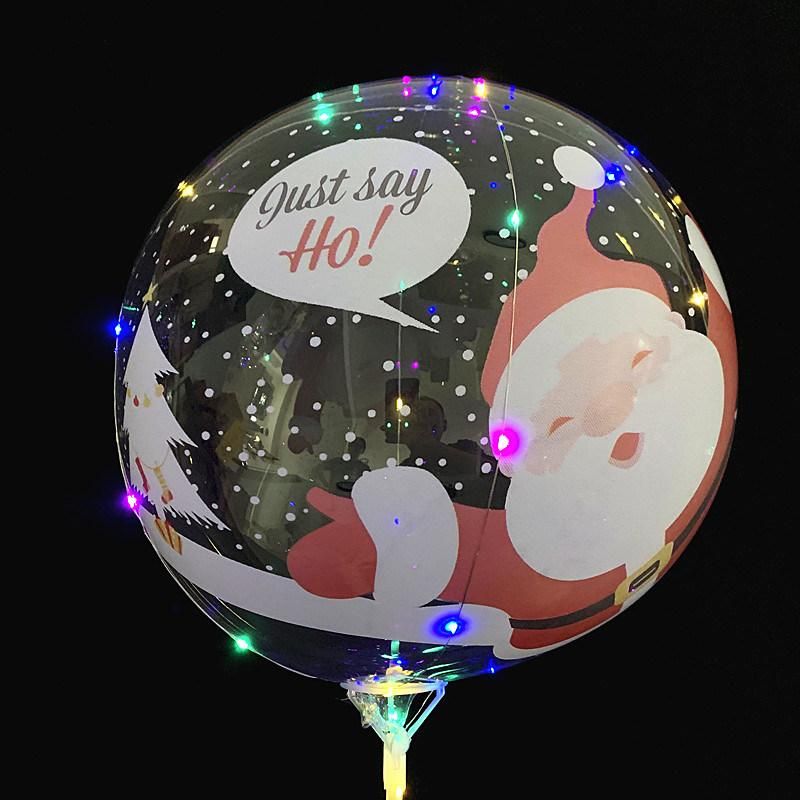 LED Bobo Balloon with Merry Christmas Printed
