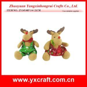 Christmas Decoration (ZY14Y487-3-4) Christmas Moose Stuffed Toy Decoration