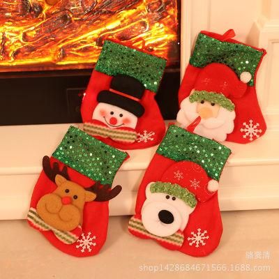 High Quality Christmas Ornaments Holder Handmade Felt Christmas Stocking Socks for Gift