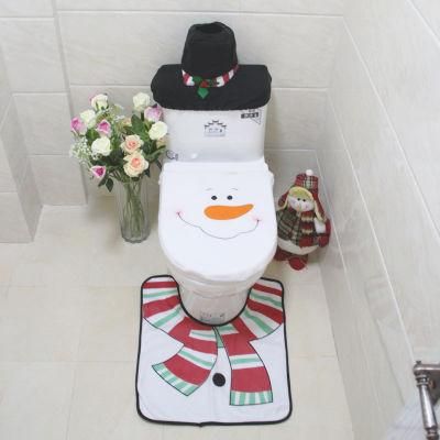 3PC/Set Christmas Santa Claus Bathroom Toilet Seats Cover Christmas Decoration