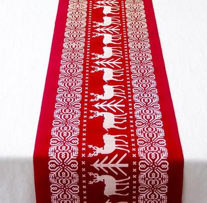 Creative Christmas Signature Cotton Printed Tablecloth