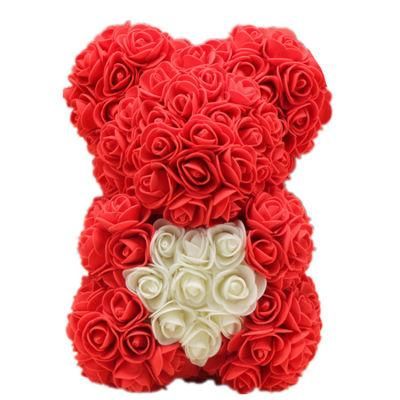 Best Selling Exquisite Hand-Made Valentine&prime;s Day Soap Flower Rose Teddy Bear Artificial Teddy Bear25cm 30cm 40cm 60cm