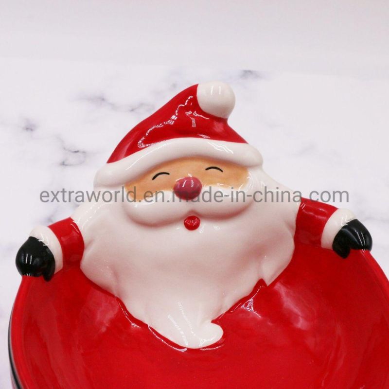 Personalized Christmas Santa Carfts Ornament Ceramic Dish