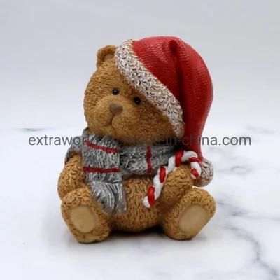 Resin Teddy Bear Money Box Piggy Bank for Christmas Gift