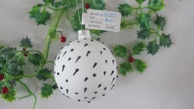 2021 White Color Hand Painting Christmas Glass Ball