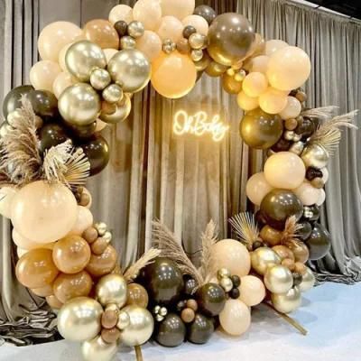 Blush Retro Apricots Balloon Garland Arch Kit 5&quot; 10&quot; 12&quot; 18&quot; Pastel Blush Balloons Coffee Brown Latex Balloons for Birthday Wedding