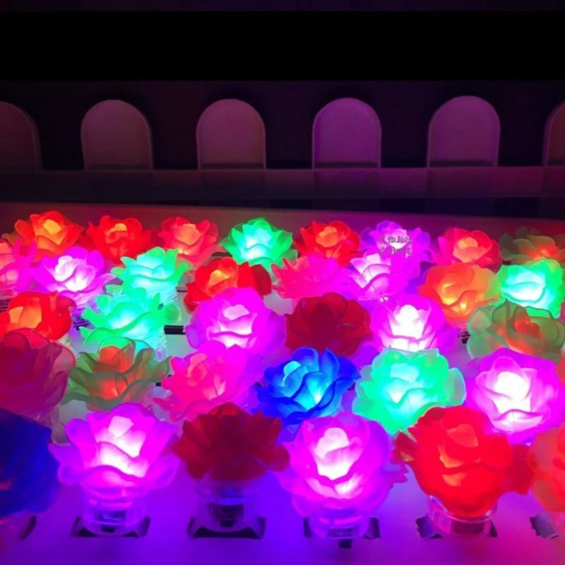 LED Colorful Luminous Rose Ring