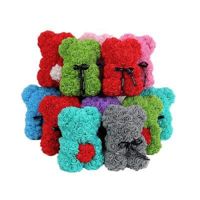 Best Gift 19 Colors 25cm PE Artificial Flower Rose Teddy Bear for Valentine4 Buyers