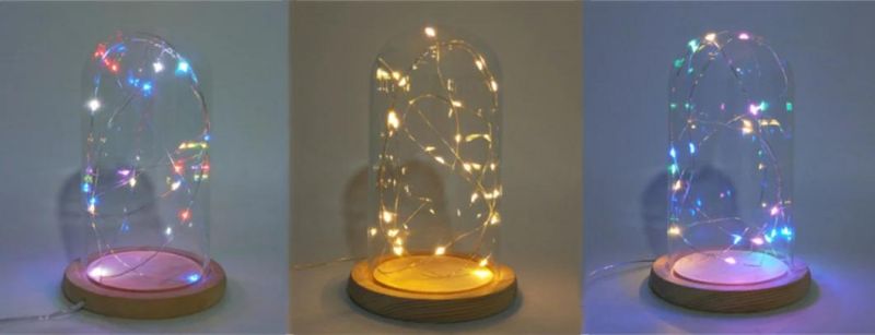 LED Glass Christmas Tree Dome Lamp