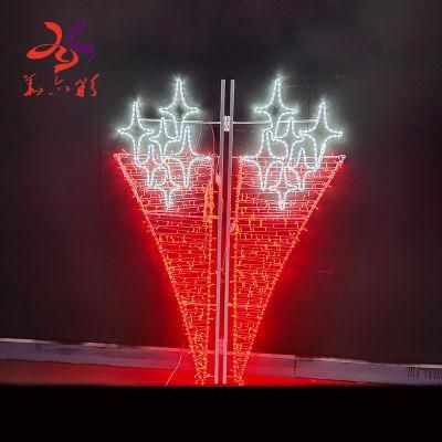 Outdoor National Decoration 2D Pole Motif Light