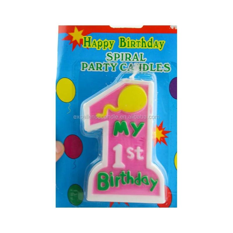 1st Holly Communion Cake Number Candle Colourful Candle Birthday Candle