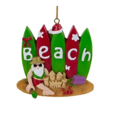 2022 New Sand Beach Christmas Tree Hanging Resin Christmas Ornament