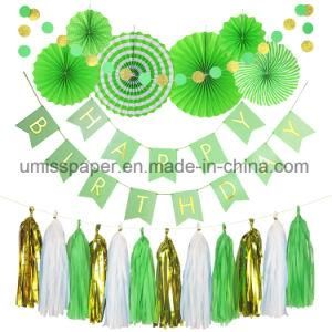 Umiss Paper Fan Happy Birthday Banner Garland Birthday Decoration Party Supplier