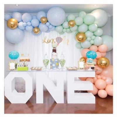 4D Gold Foil Balloon Wedding Baby Shower Decoration Balloon Arch Garland Retro Maca Kit