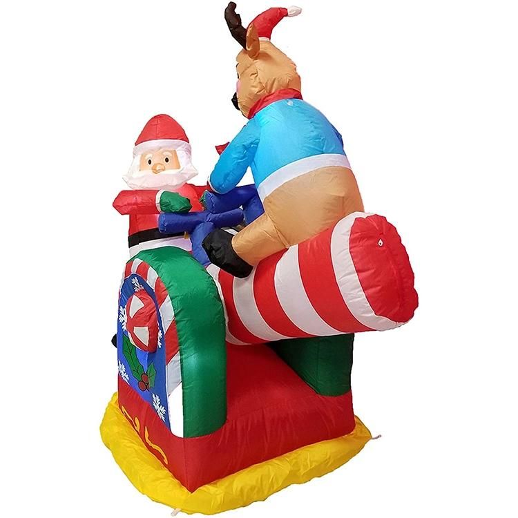 Christmas Snowman Inflatables Christmas Inflatable Santa Claus on The Teeterboard