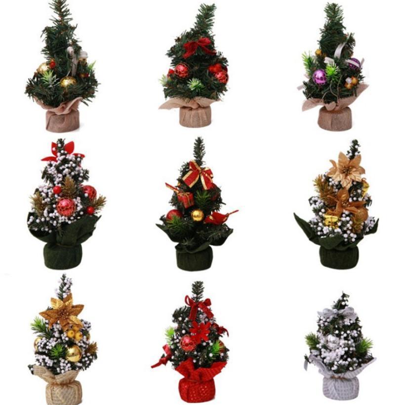 Holiday Gift Desk Decoration Ornaments Mini Christmas Tree Crafts