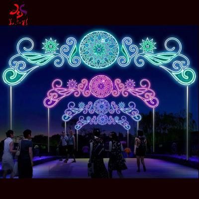 Outdoor 3D LED Lighting Arch Street Garden Decoration Lights