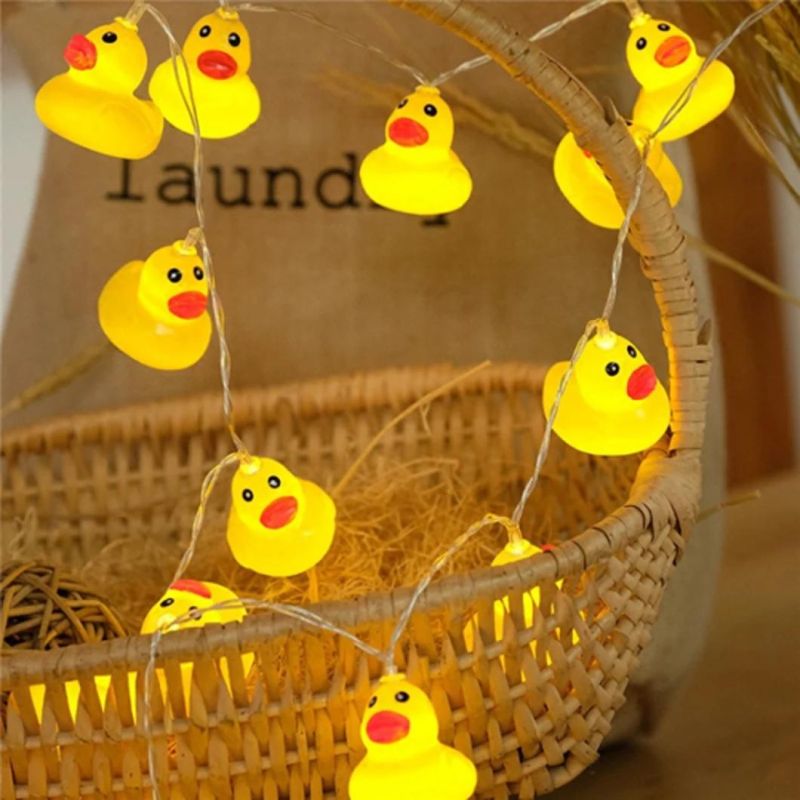 Mini Yellow Duck LED String Light Glow Indoor Outdoor