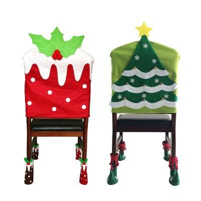 12 Style Indoor Home Decor Chair Back Cover Christmas Chair Decoration