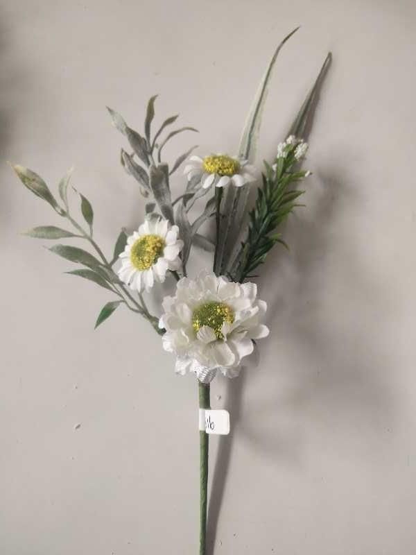 Silk Artificial Flowers Christmas Picks Single Rose Stem Floral Ornament for Xmas Decoration