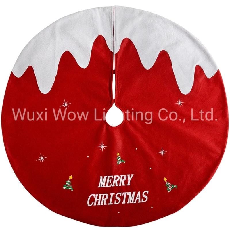 Christmas Pudding Tree Skirt Decoration, 102 Cm - Large, Red/White