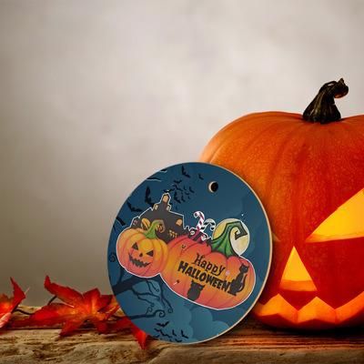 Wooden Halloween Tabletop Ornaments and Hanging Decorations