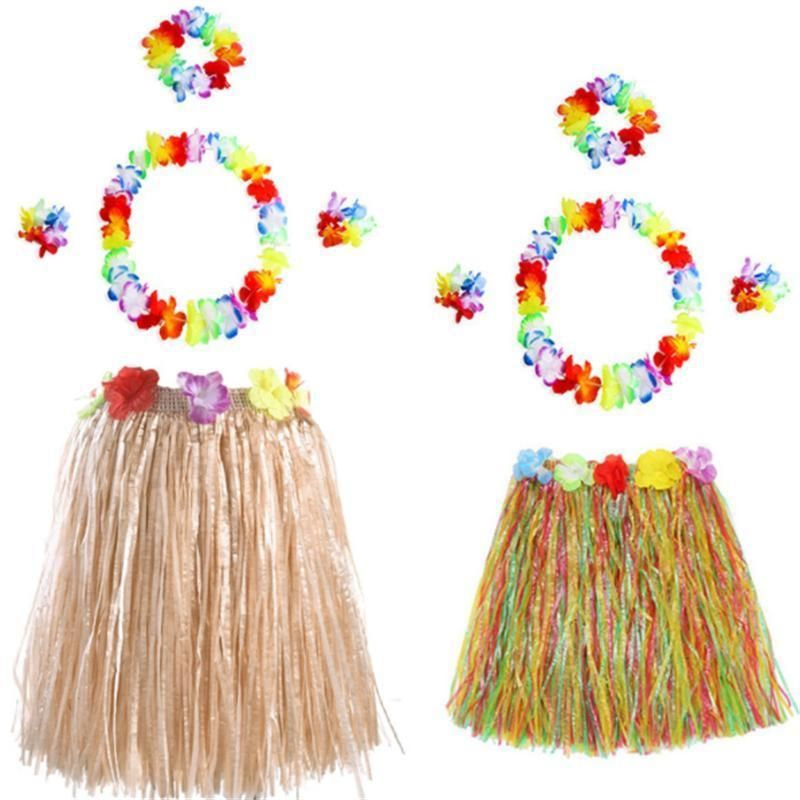 Hula Skirt Hawaiian Costumes Ladies Dress up Festive & Party Supplies