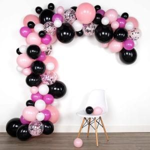 White Pink Black Balloon Arch Latex Balloon Combination Party Supplies