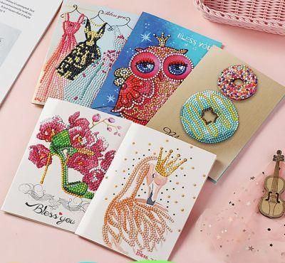Handmade Custom 5D Printing Valentine&prime;s Day Daily Series Gift Greeting Card Diamond Card