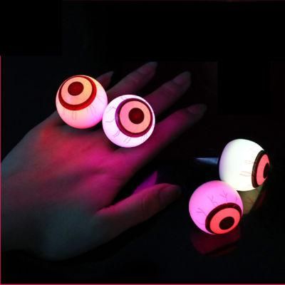 Halloween Flash Light Eyeball Ring Kid Party Favor Supply Gift