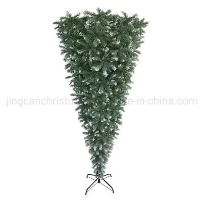 Customized Dense Spraying White PVC Upsidedown Christmas Tree