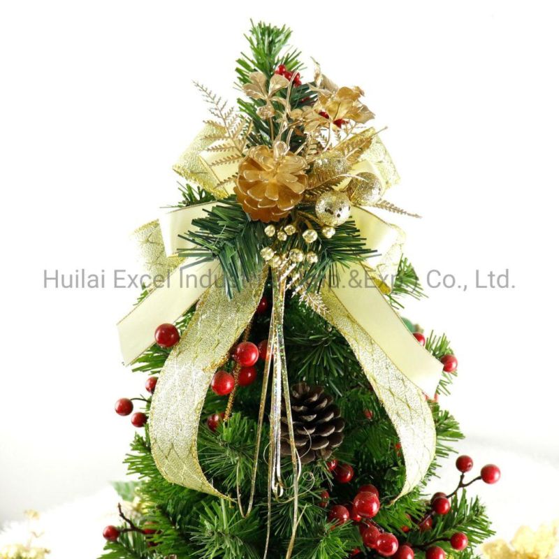 Golden Ribbon Bowknot Basket Window Decor Christmas Bow-Tie Large Bowknot
