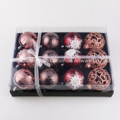 New Design Painted 8cm Chrismtas Ornament Balls Chrismtas Decorations