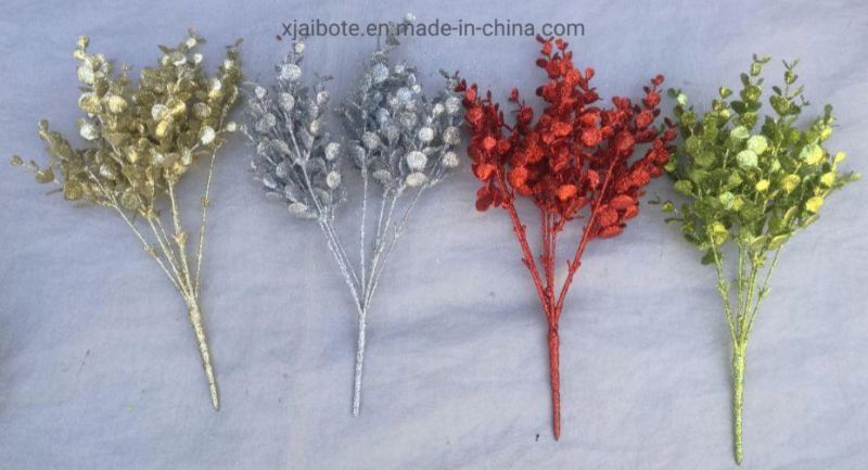 Xmas Glitter Fern Pick Christmas Ornament Wholesale