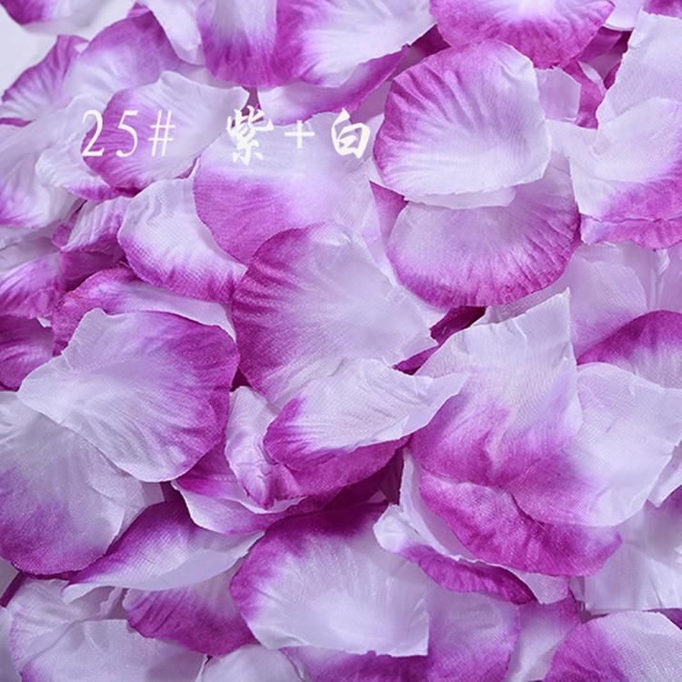 Valentine′s Day Wedding Room Decorated Hand Throw Flowers Imitation Silk Rose Petals