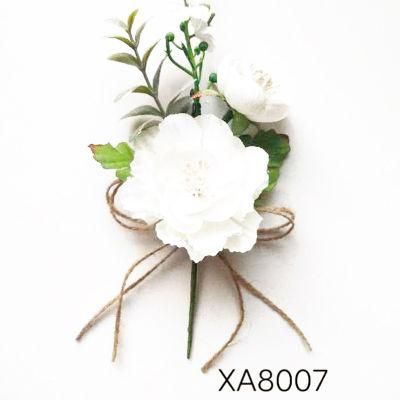 Wholesale Artificial Flower Silk Rose Stem Simulation Picks for Christmas Decoration Xmas Ornament