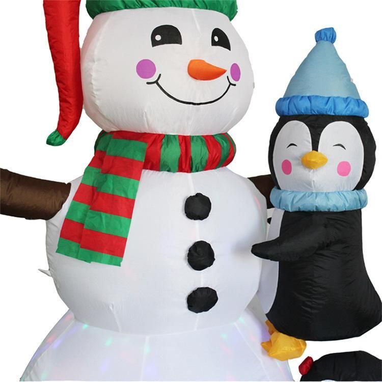 Inflatable Snowman with Penguins for Decorations Christmas Supplier