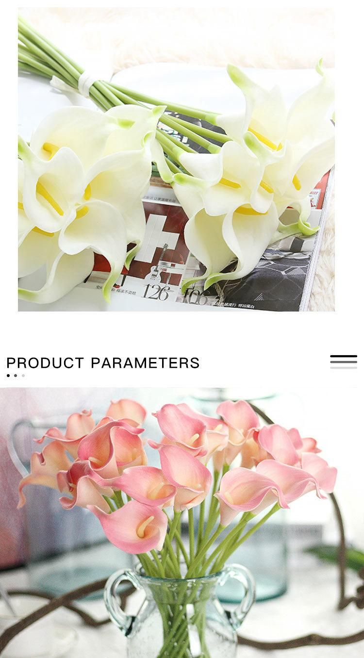 PU Calla Lily Bridal Wedding Party Decor Bouquet Latex Real Touch Flower Artificial Flowers