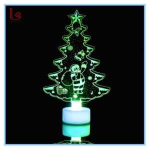 Hot Sale Acrylic Colorful Crystal LED Night Christmas Tree Light