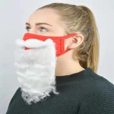 Manufacturer Custom Design Christmas Santa&prime; S Long White Beard Mask Santa Claus Dust Mask