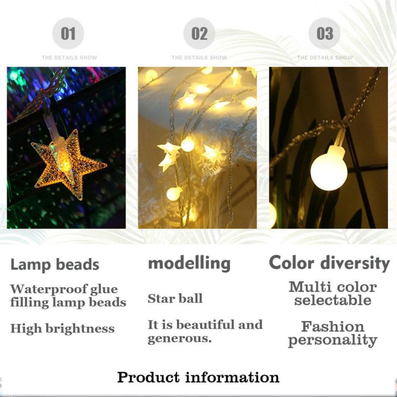 Twinkle Star Light Pointed LED Fairy String Light