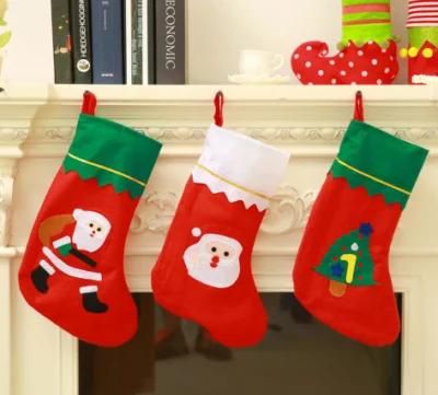 High Quality Xmas Santa Christmas Stocking Socks Hanging Decoration Socks Christmas Socks Christmas Gift Christmas Decoration