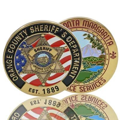 Challenge Coin Manufacturer Custom Cheap Soft Enamel Sheriff Metal Coin