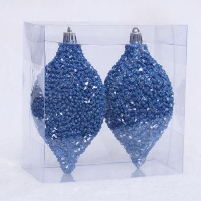 Popular Ice Blue Christmas Plastic Ornaments