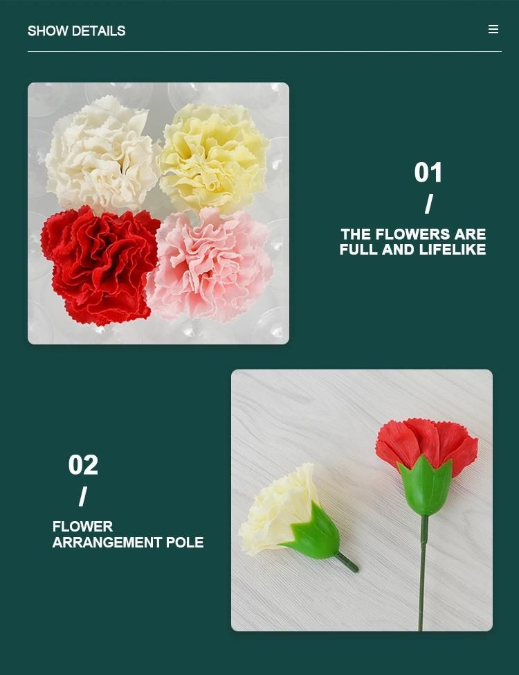 Carnation Soap Flower Heads Gift Bouquet Artificial Soap Flower Soap Rose Gift Box